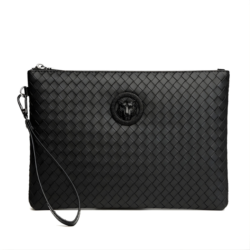 Pochette en Cuir Tressé pour Homme – Élégance & Praticité